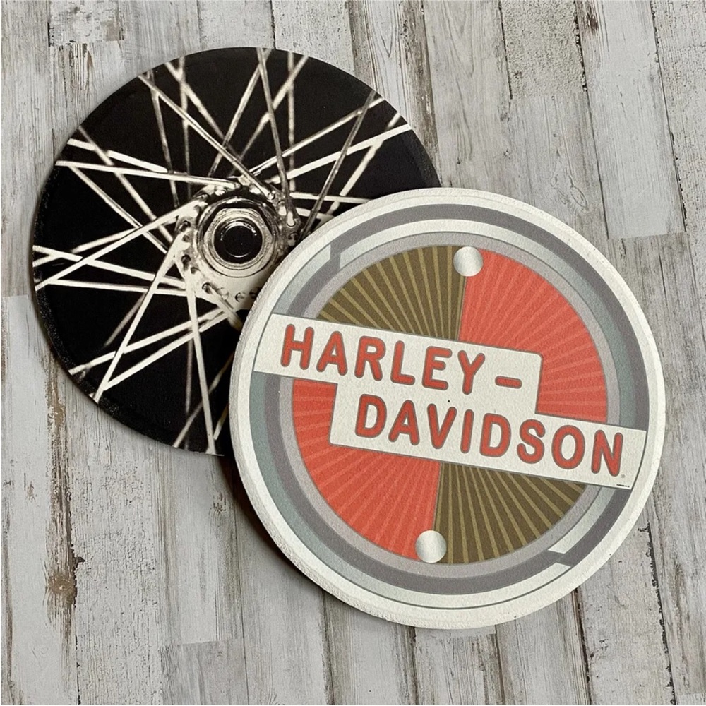 PAIR of Harley Davidson Motorcycle Wall Signs